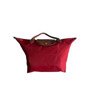 LONGCHAMP | Le Pliage Shoulder Bag | Folding Tote Medium Red/Dark red